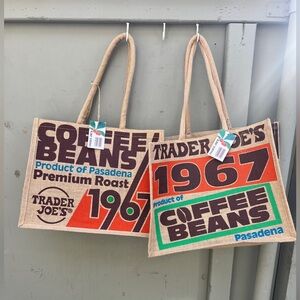 Trader Joe’s Coffee Beans, Jute, structured tote